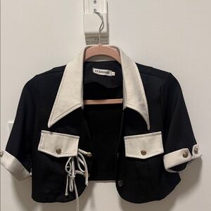 Black and White Women's Jacket by